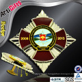 Insignia de servicios de bomberos de metal de diseño personalizado